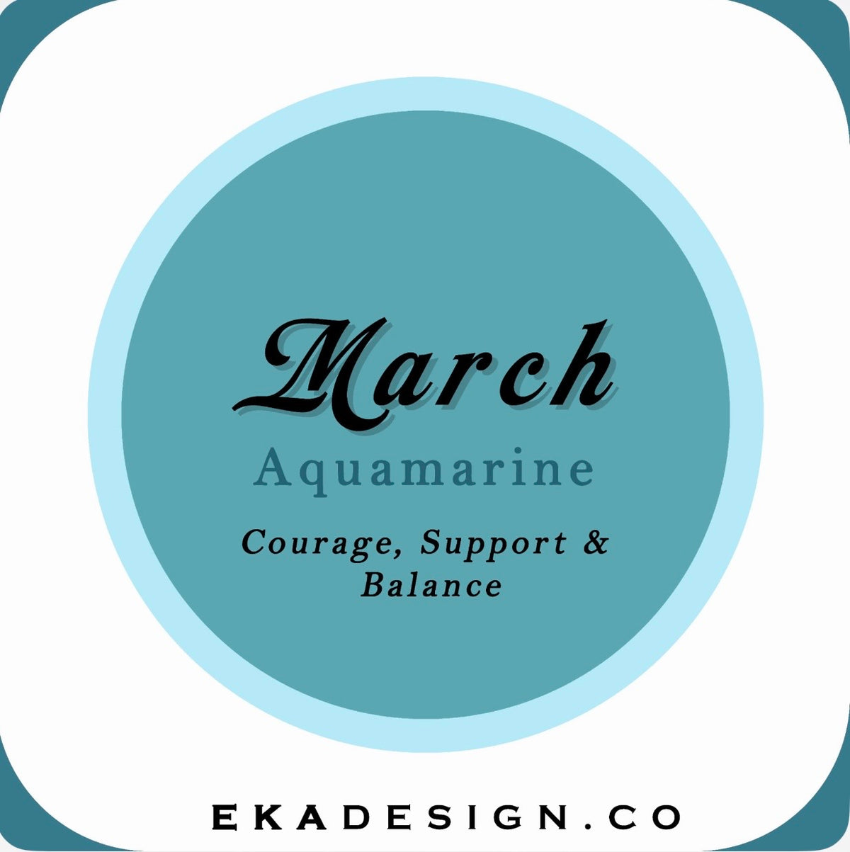 MARCH Birthstone Eka Aquamarine Bracelet