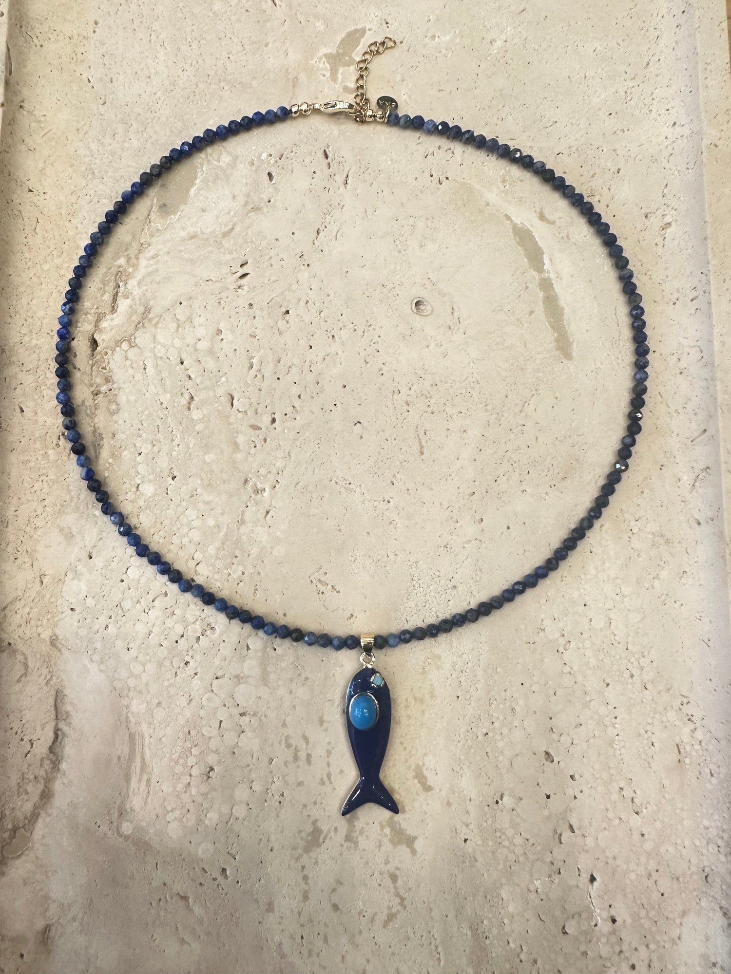 Lapis Lazuli Beaded Necklace 