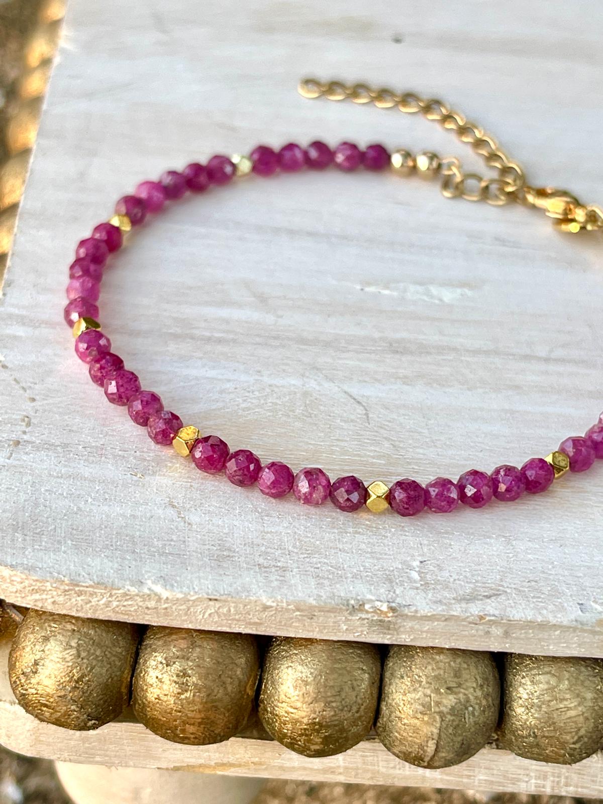 July Birthstone Eka Ruby Bracelet