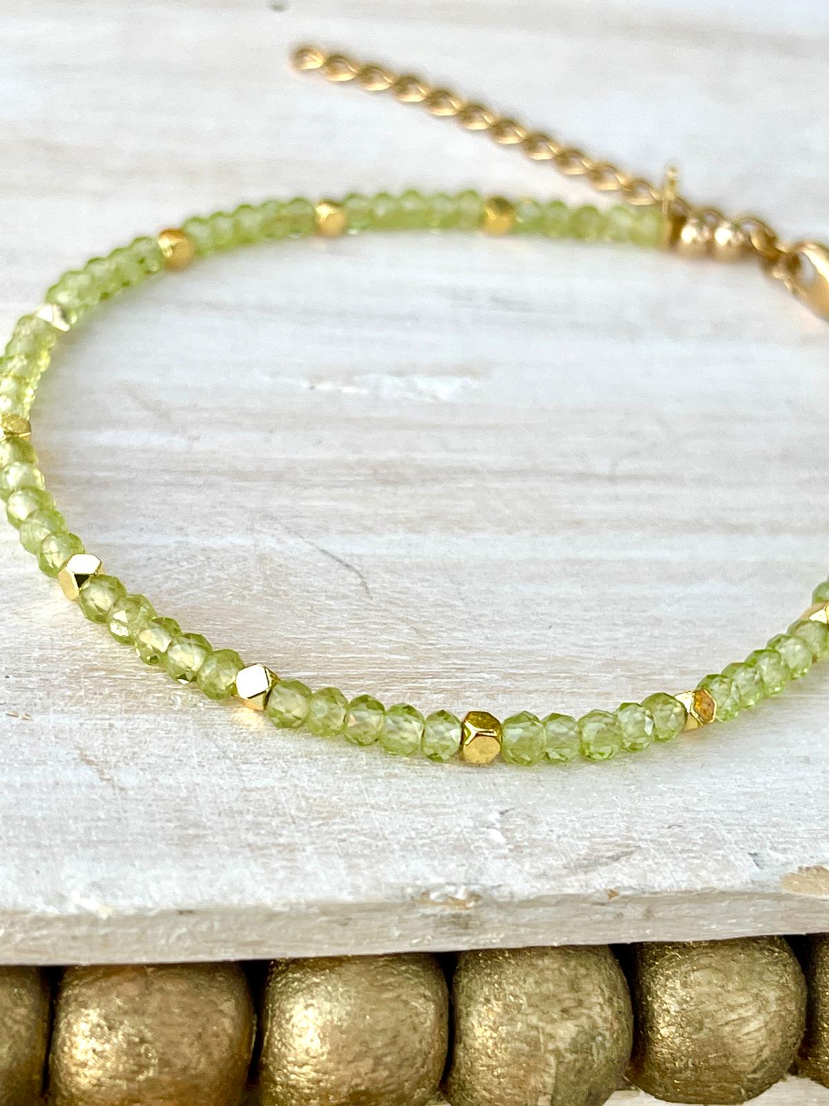 August Birthstone Eka Peridot Bracelet