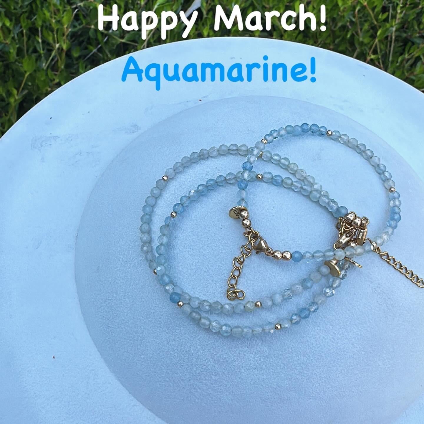 March Birthstone Eka Aquamarine Bracelet