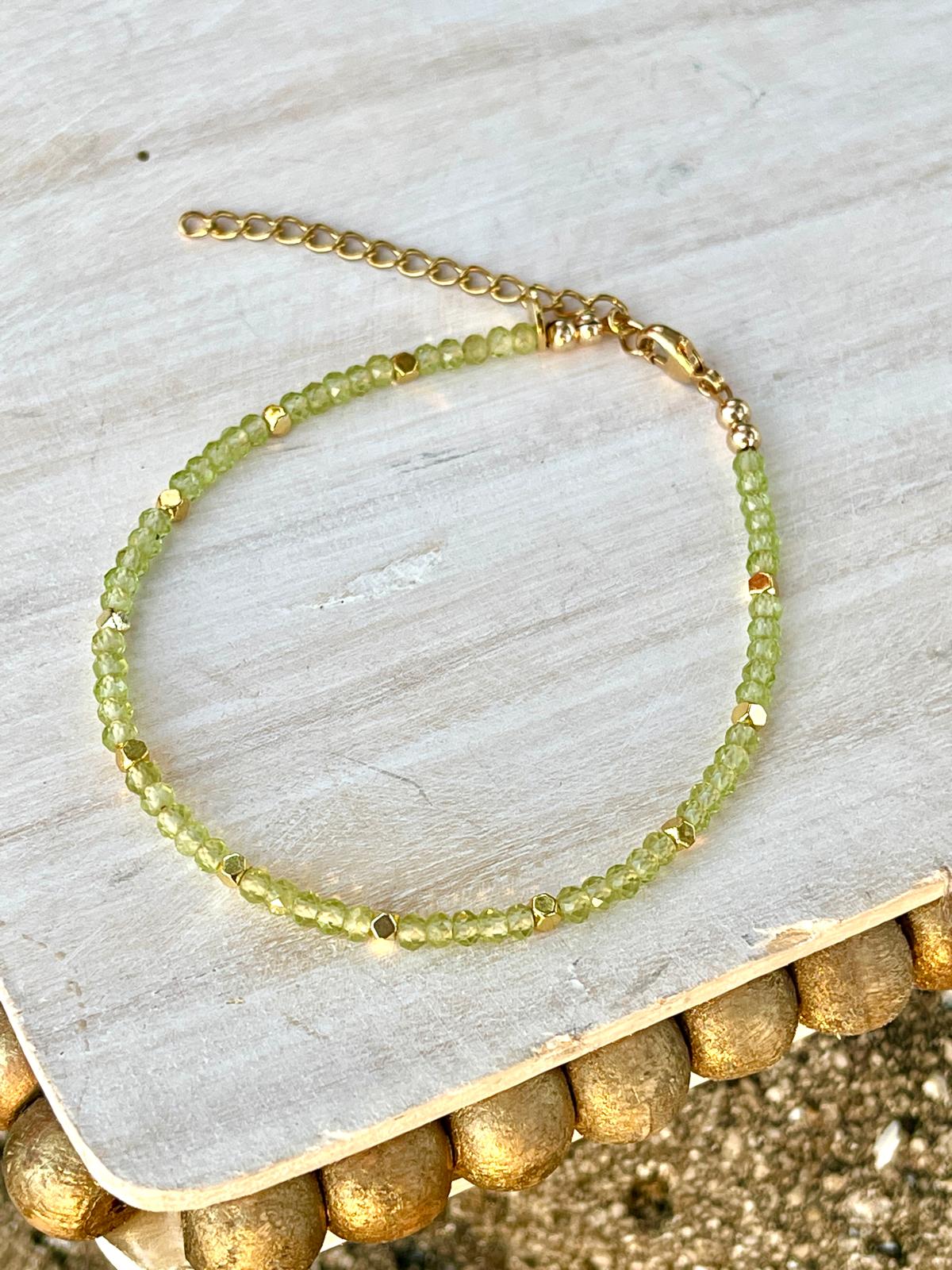 August Birthstone Eka Peridot Bracelet