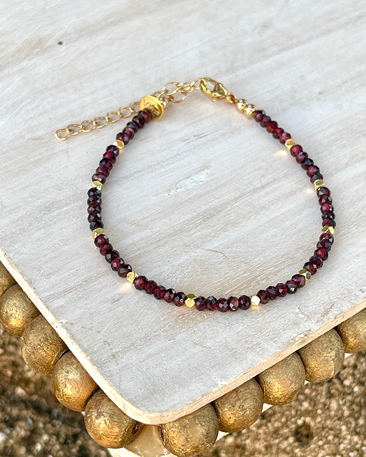 January Birthstone Eka Garnet Bracelet