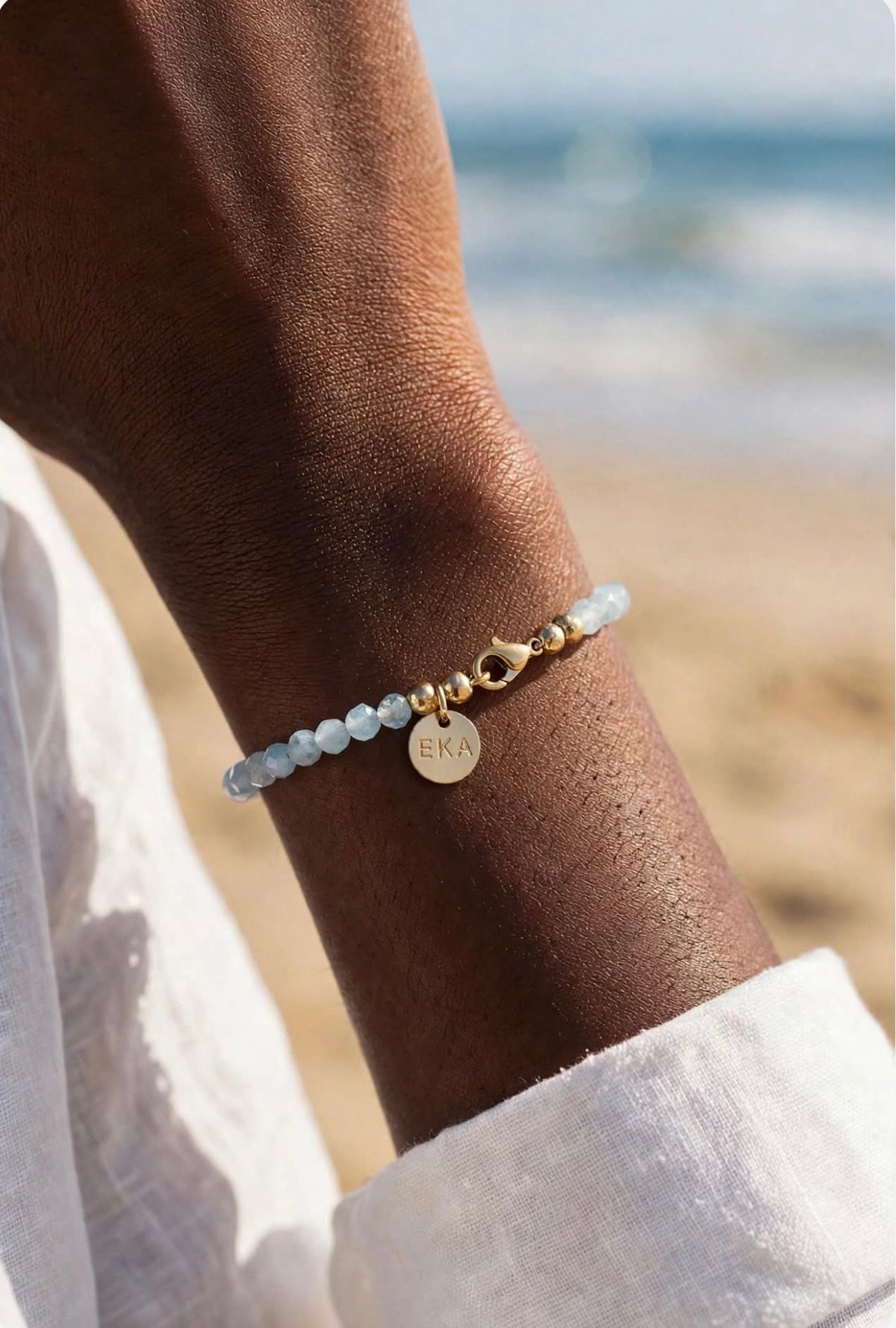 MARCH Birthstone Eka Aquamarine Bracelet