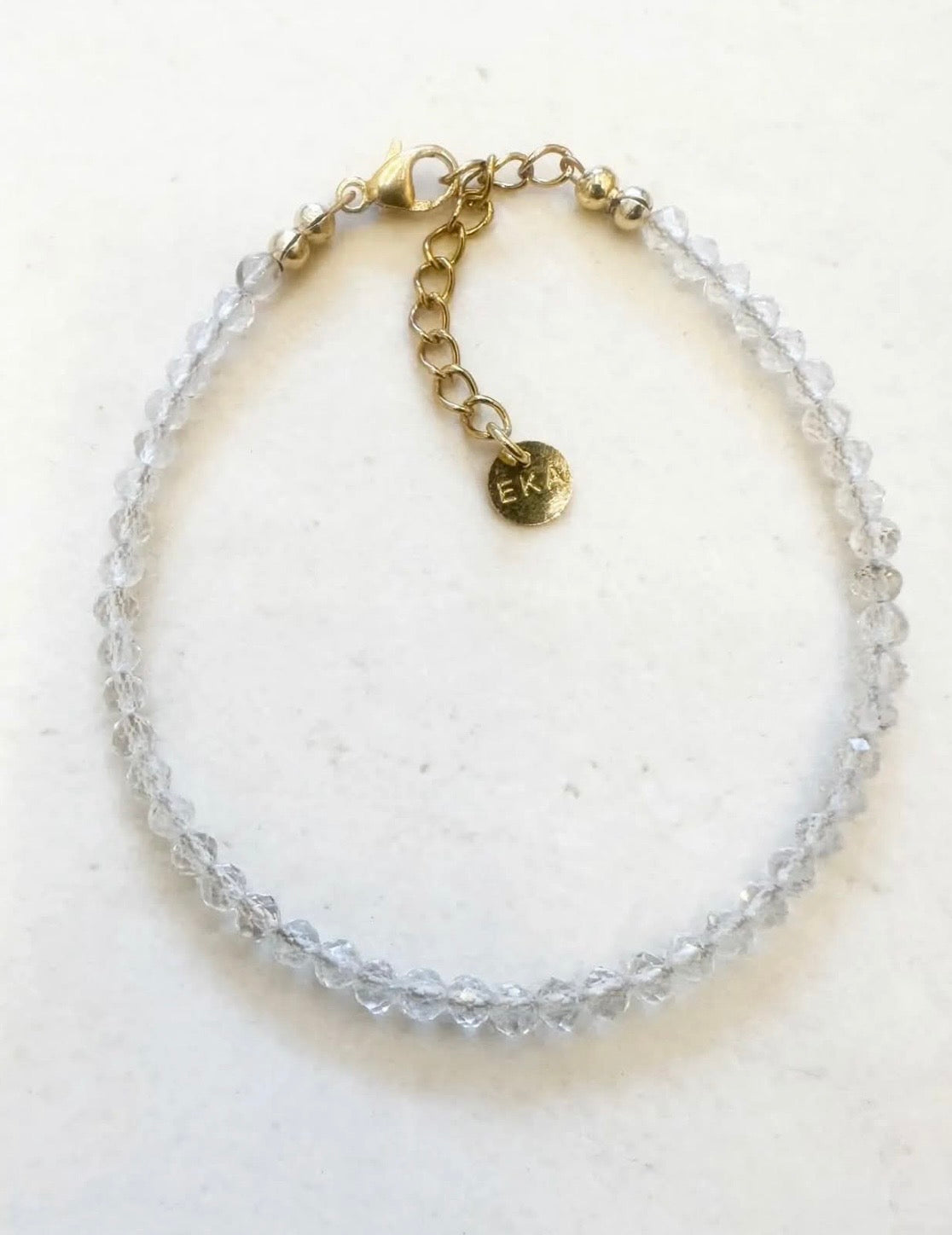APRIL Birthstone Eka Clear Quartz Bracelet