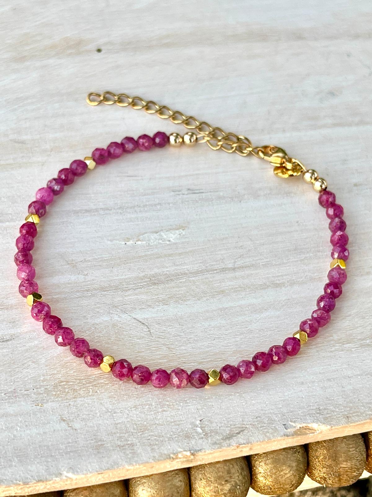 July Birthstone Eka Ruby Bracelet