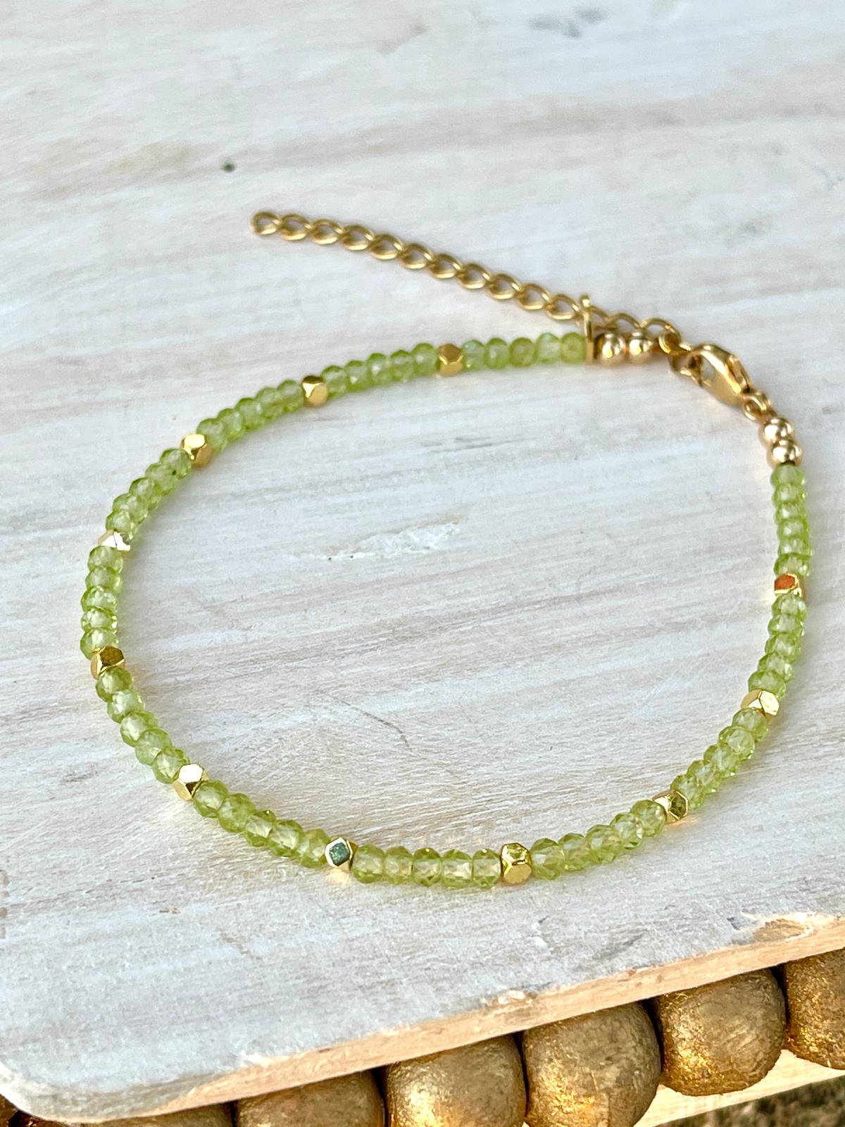August Birthstone Eka Peridot Bracelet