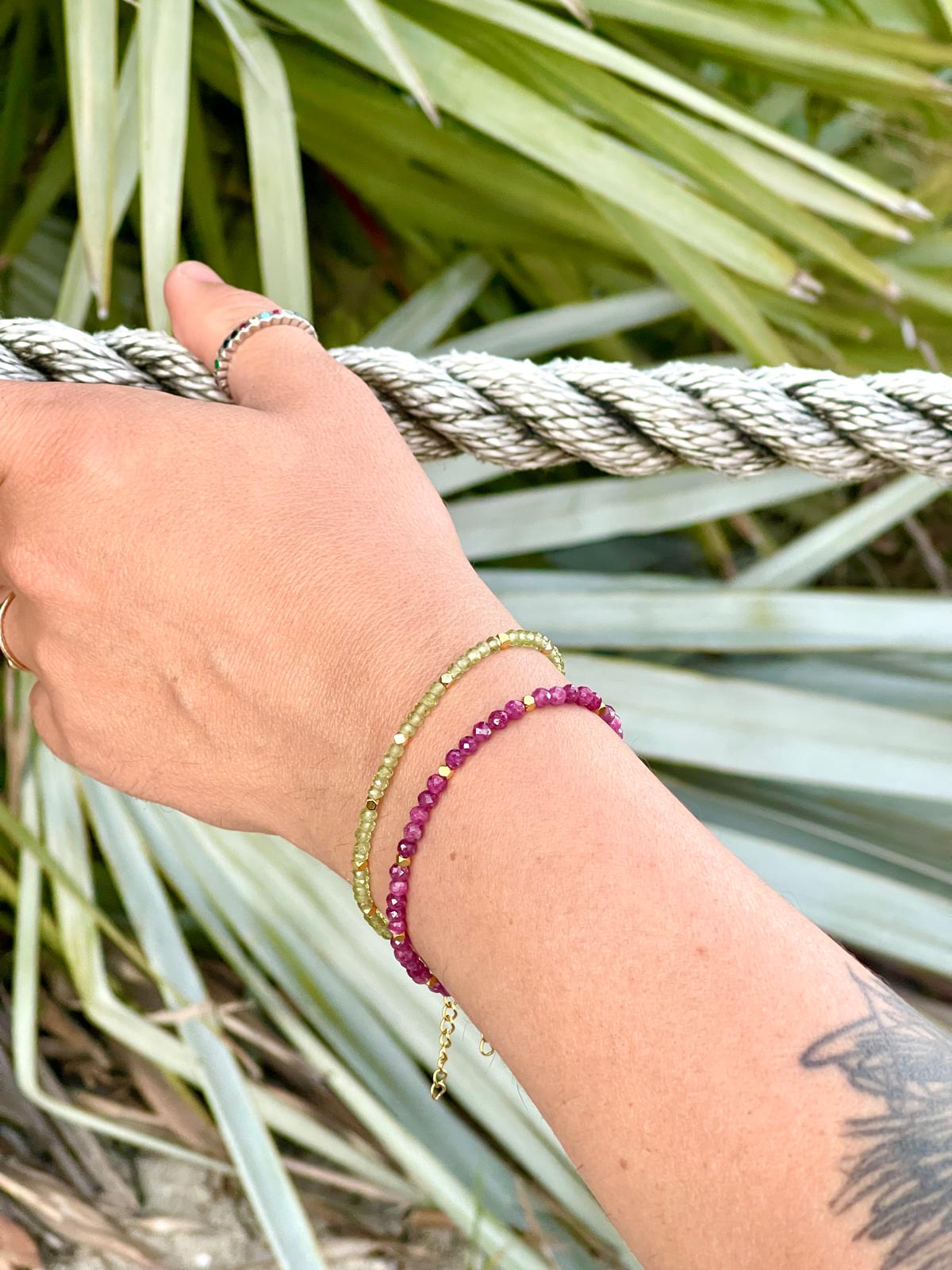 August Birthstone Eka Peridot Bracelet