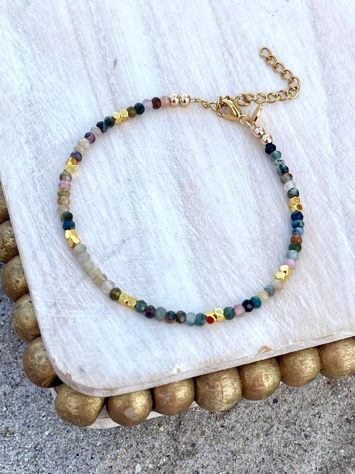 October Birthstone Eka Multicolor Tourmaline Bracelet