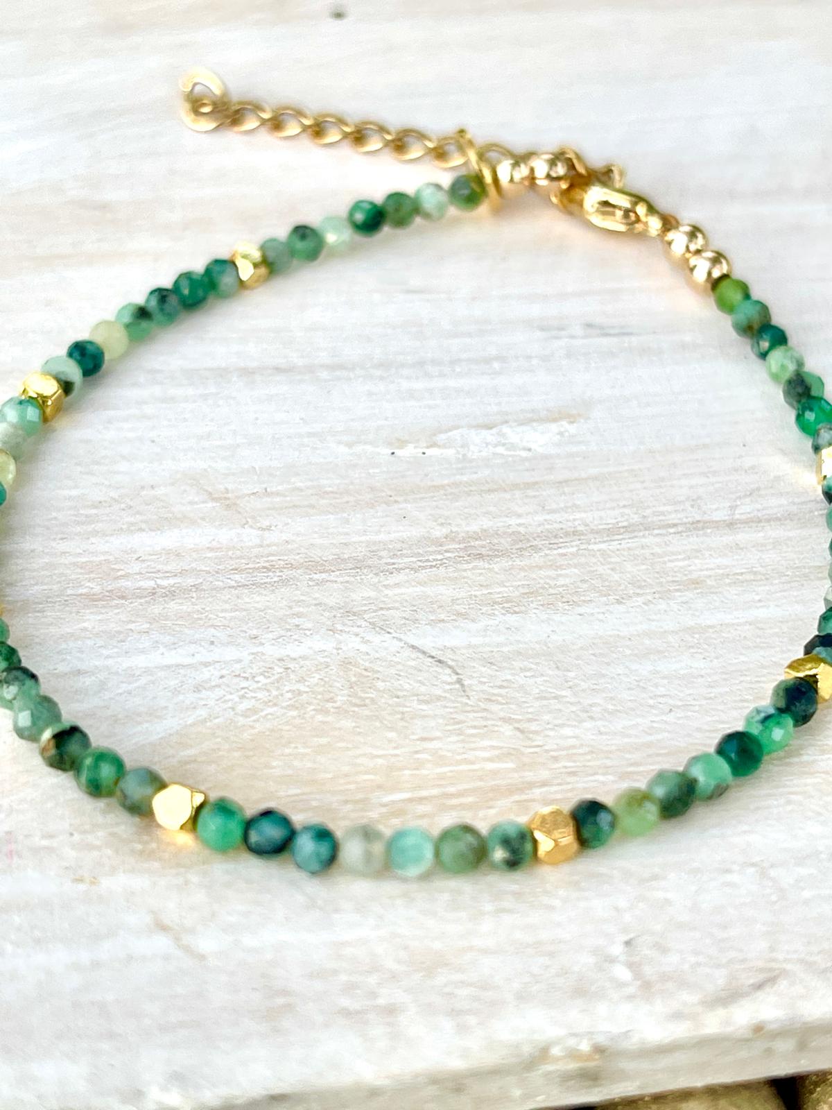 May Birthstone Eka Emerald Bracelet