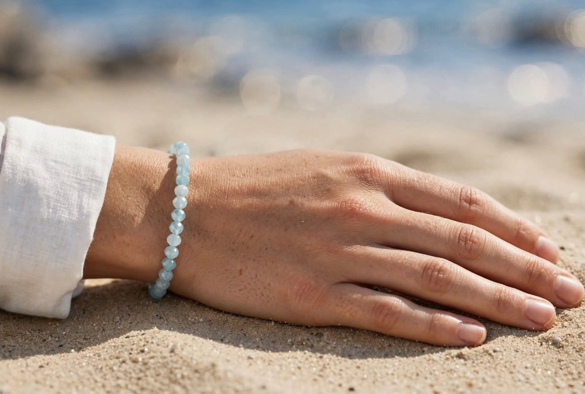 MARCH Birthstone Eka Aquamarine Bracelet