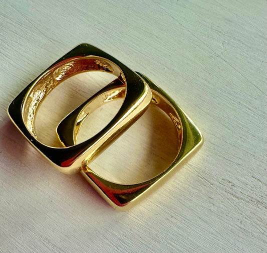 Gold Filled Square Minimalist Ring