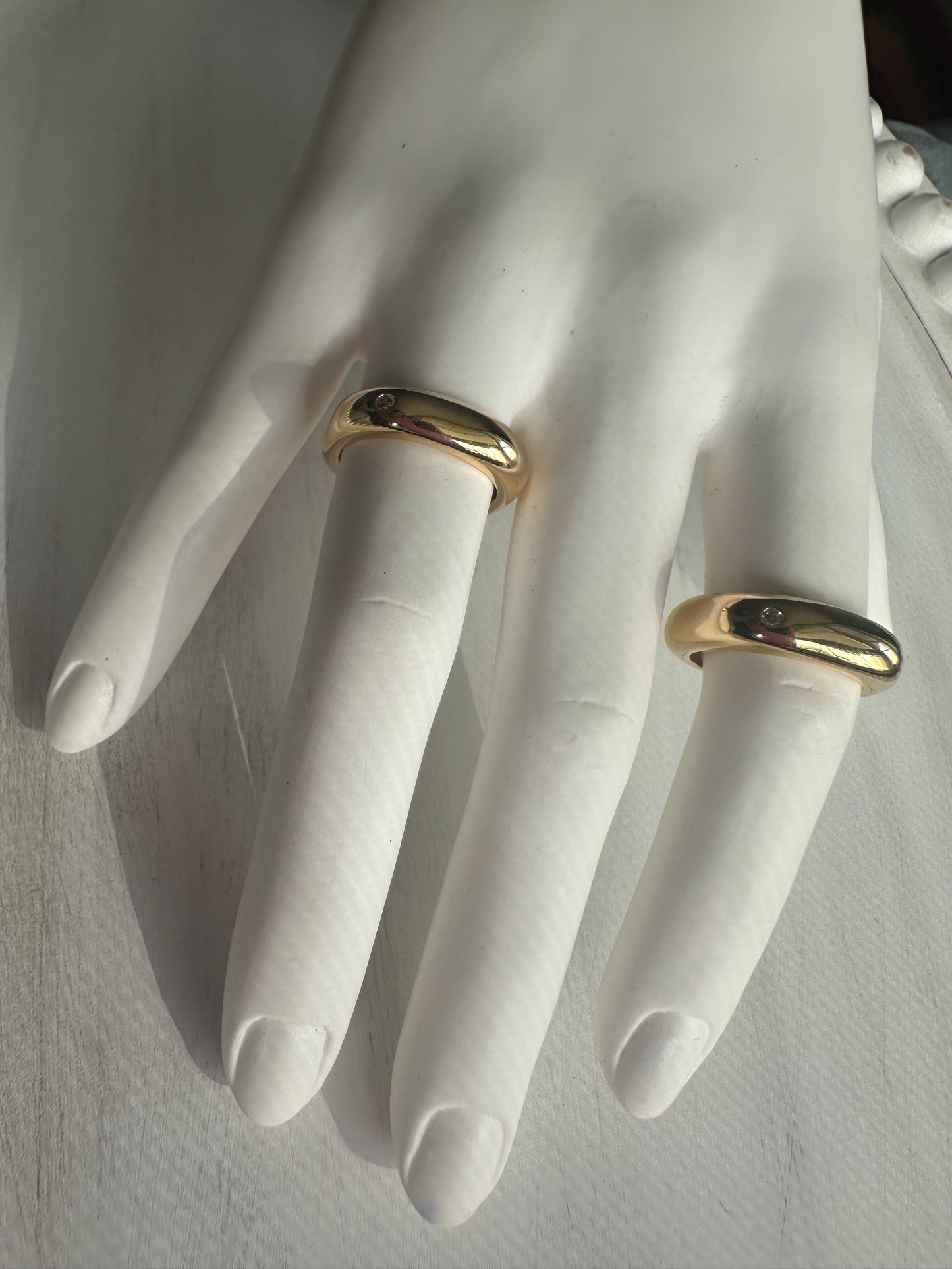 Modern Square Gold-Filled Ring with CZ Accent