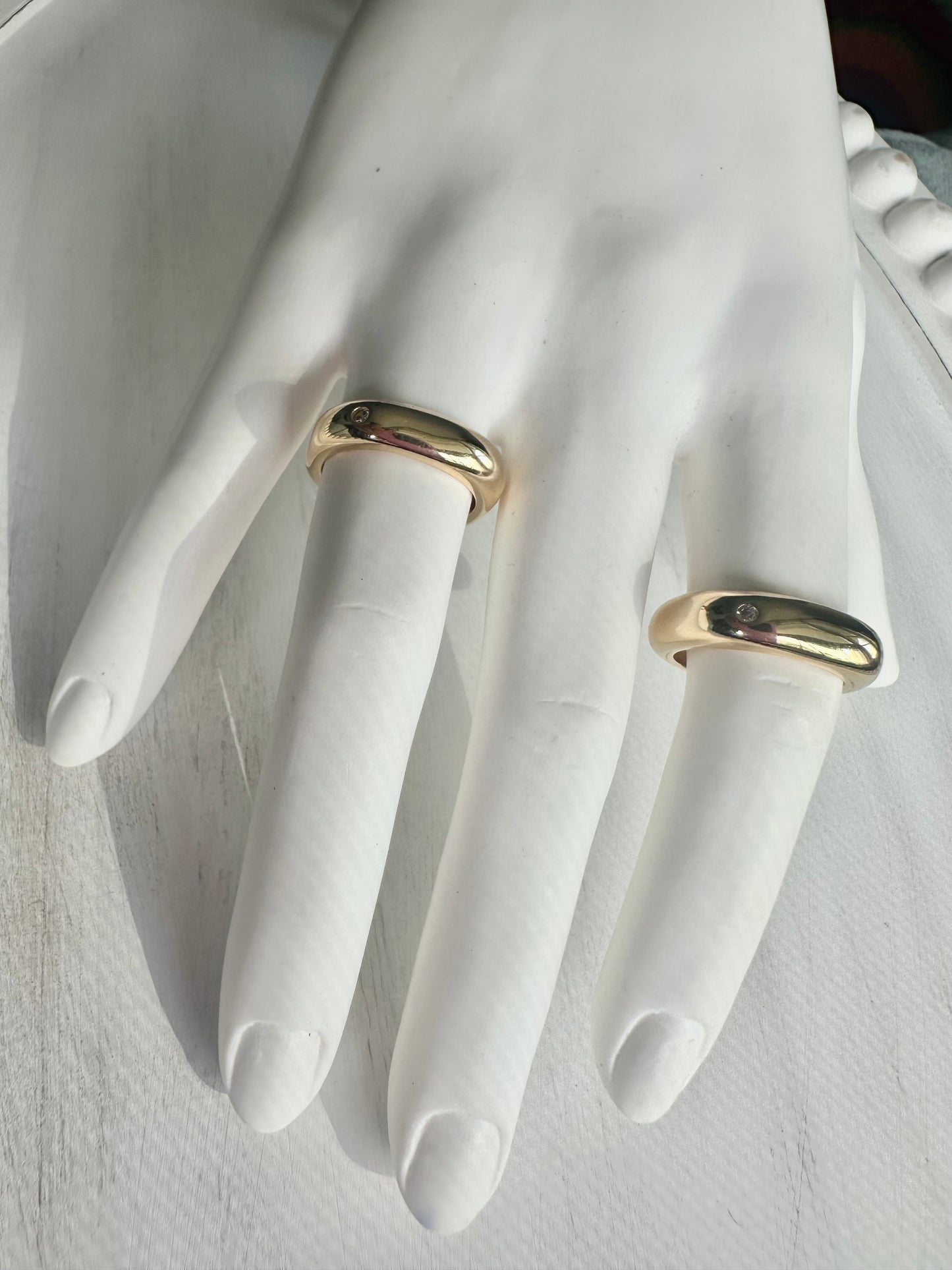 Modern Square Gold-Filled Ring with CZ Accent
