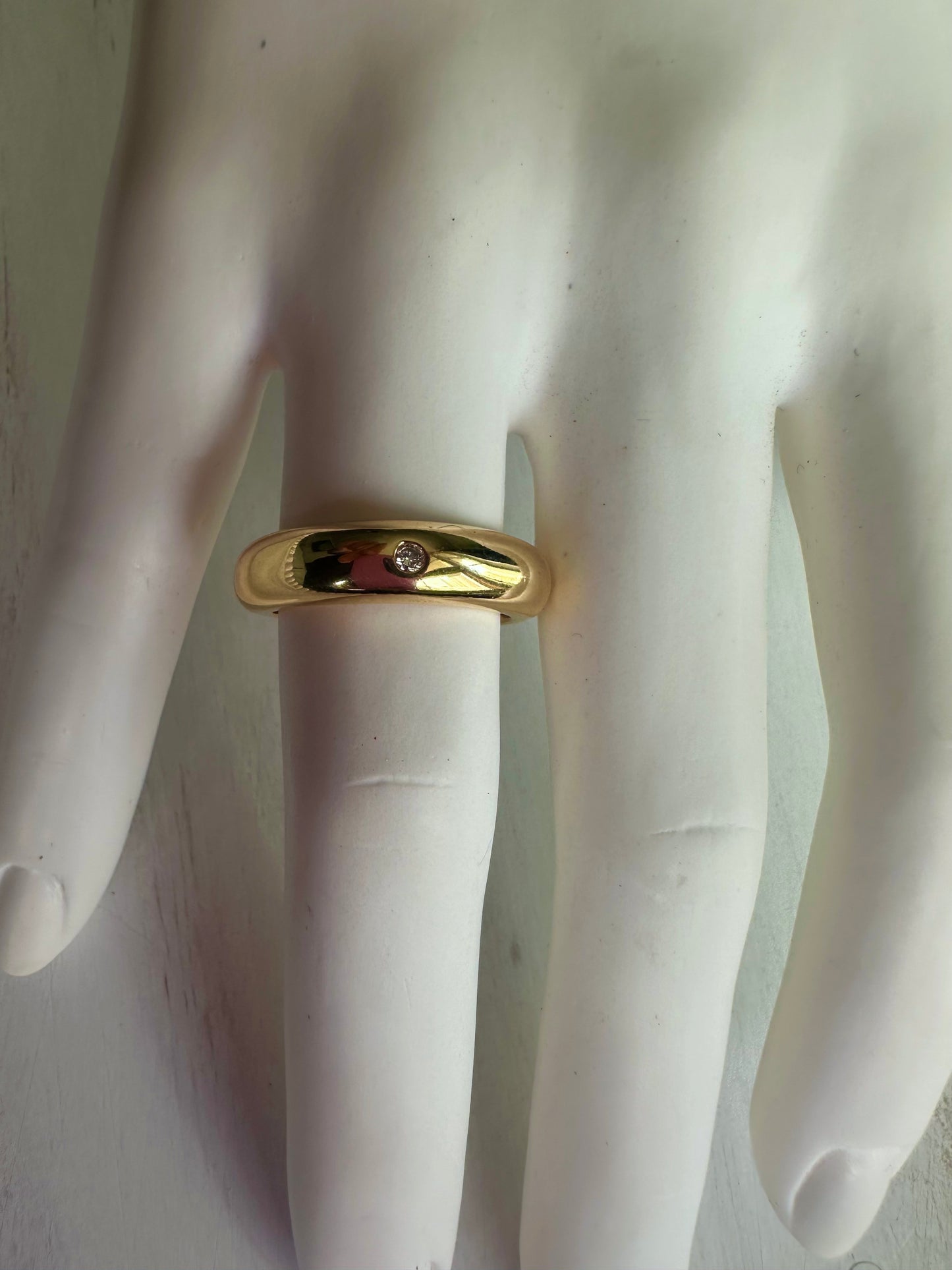 Modern Square Gold-Filled Ring with CZ Accent