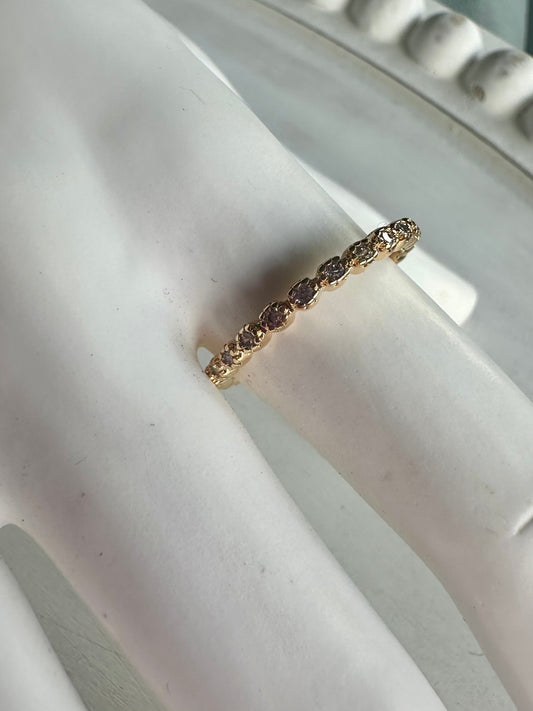 Dainty Gold-Filled Inlay CZ Ring