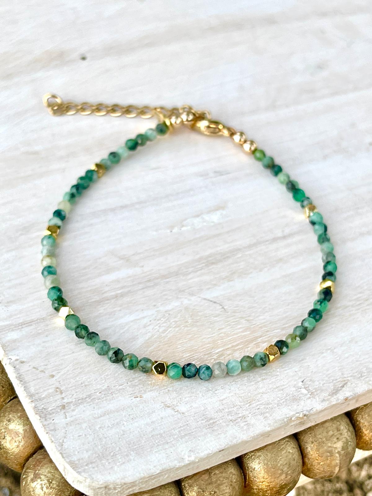 May Birthstone Eka Emerald Bracelet