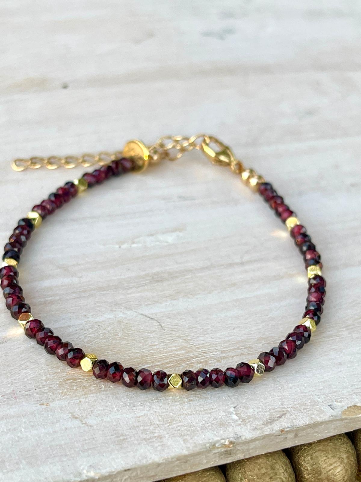 January Birthstone Eka Garnet Bracelet