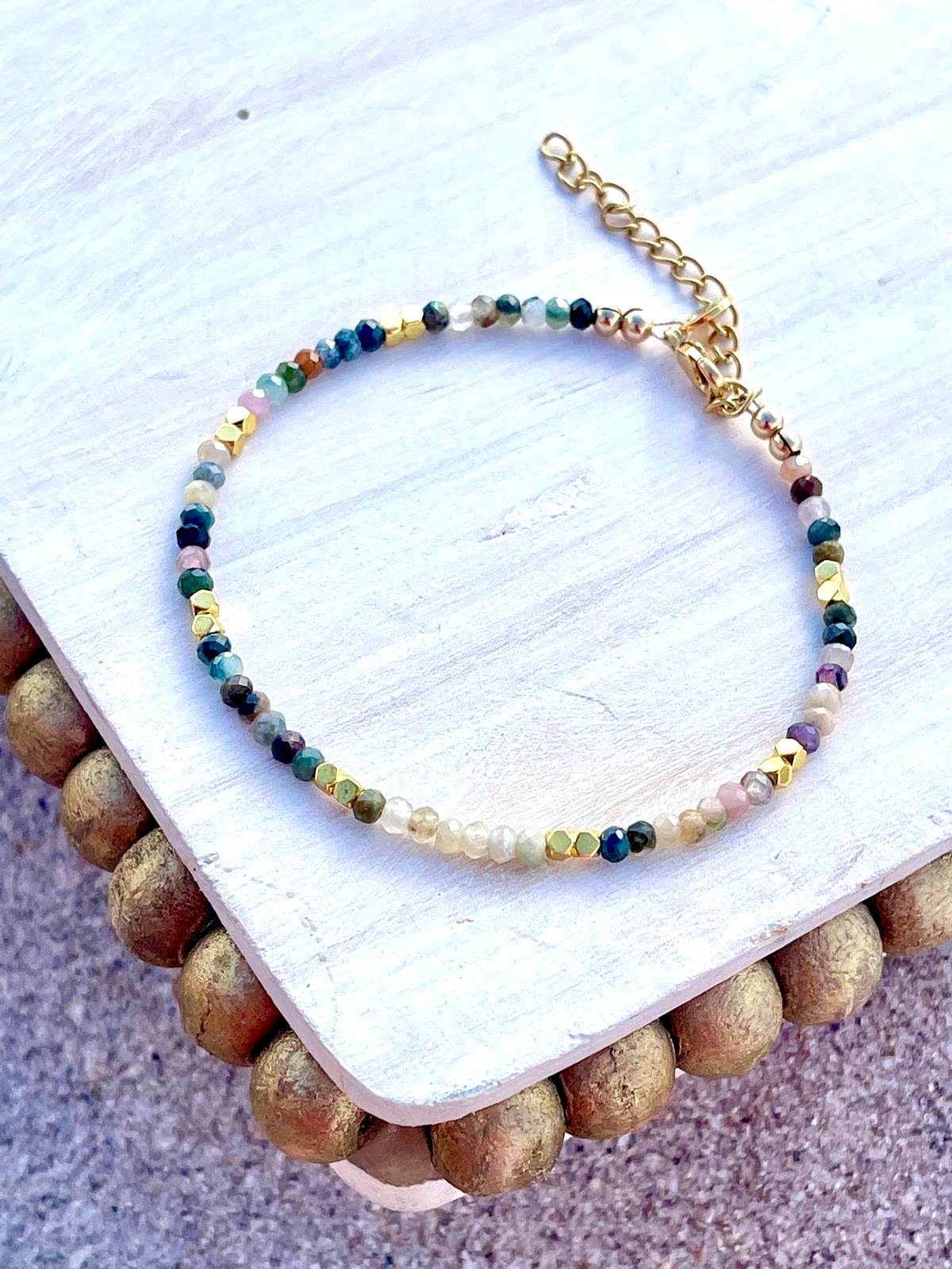 October Birthstone Eka Multicolor Tourmaline Bracelet
